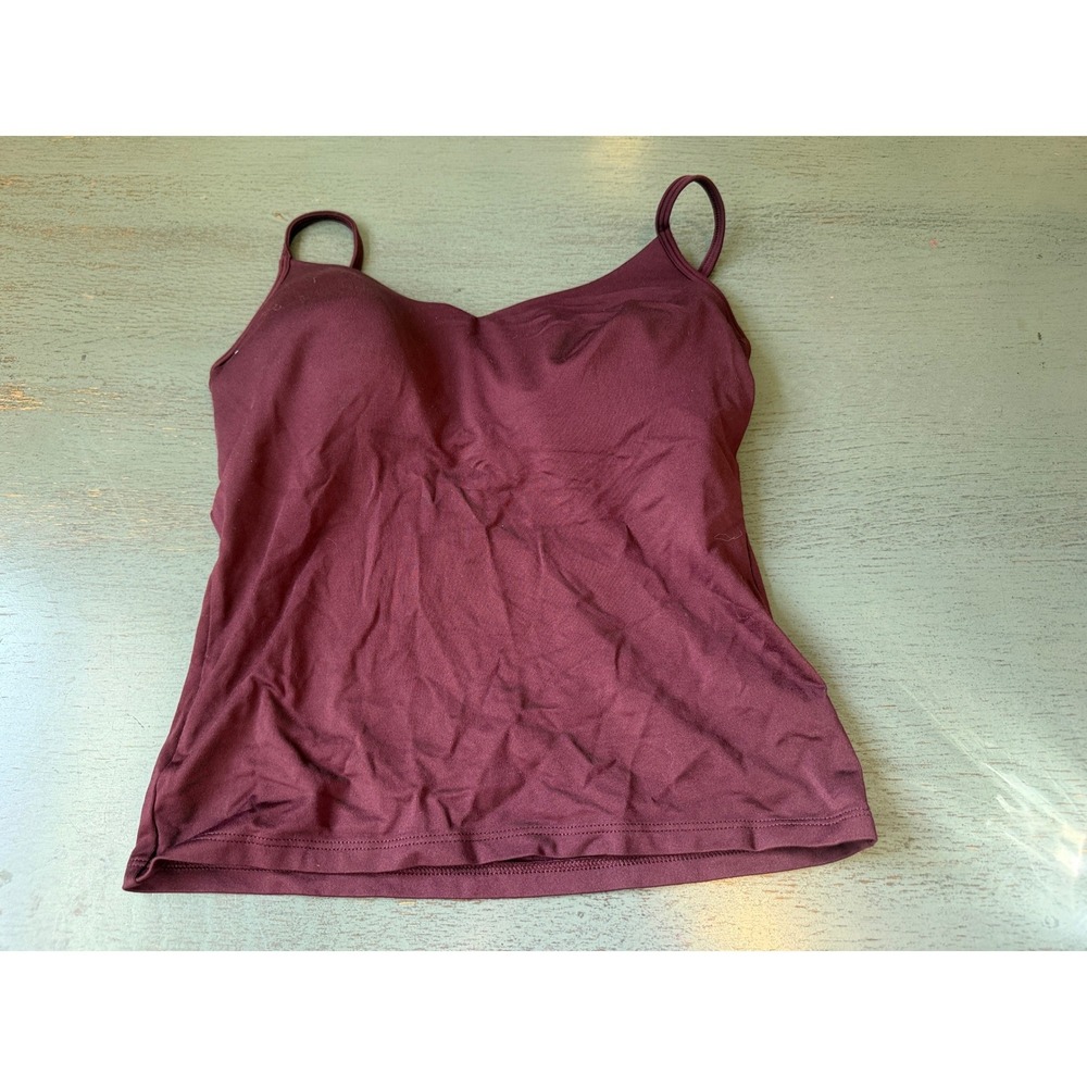 New York & Company Intimates Burgundy Cami Shelf Bra Padded Camisole Small